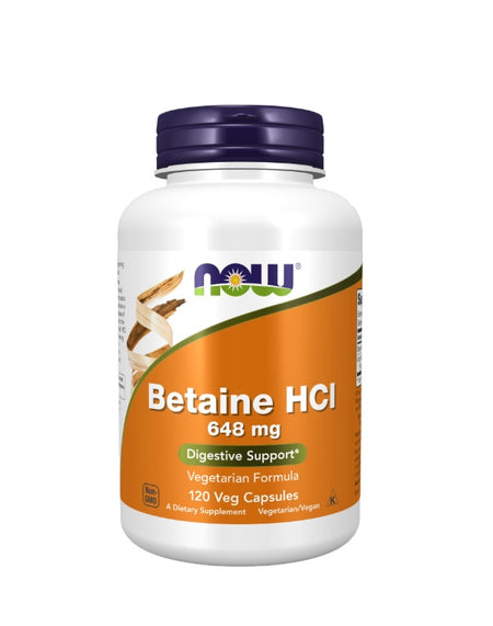 Betaine HCl, 648mg - 120 vcaps - NOW Foods