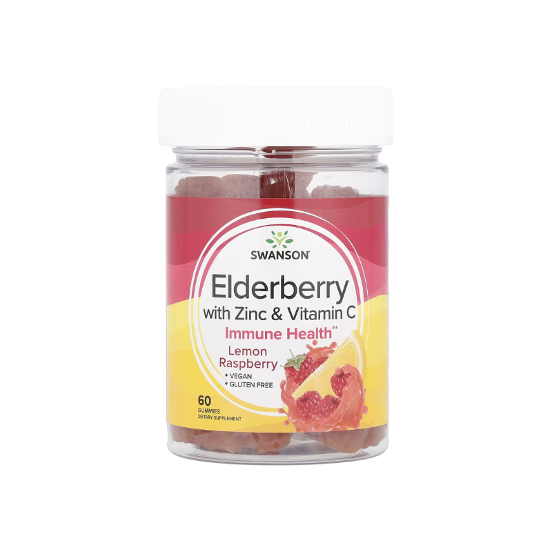 Elderberry Gummies with Zinc &amp; Vitamin C, Berry - 60 gummies - Swanson