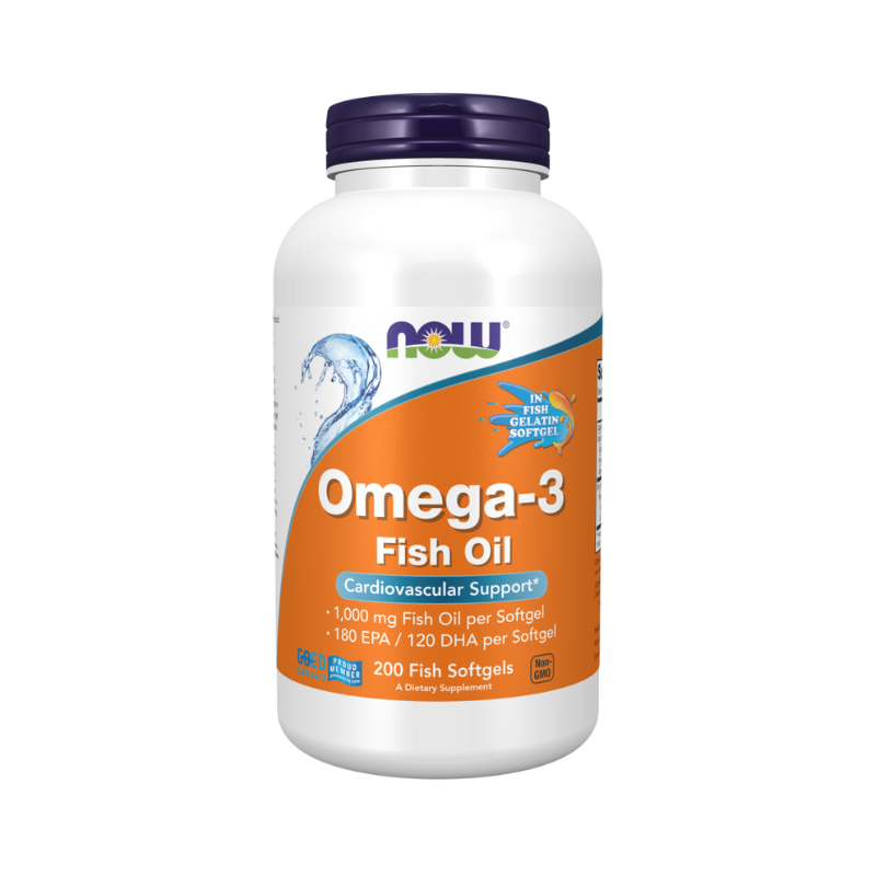 Omega-3 destilado molecularmente - 200 cápsulas blandas de pescado