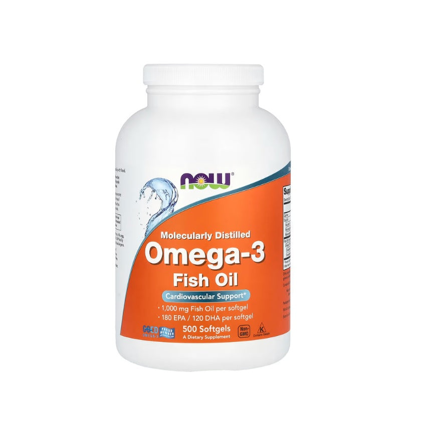 Omega-3 Molecularly Distilled - 500 softgels - NOW Foods