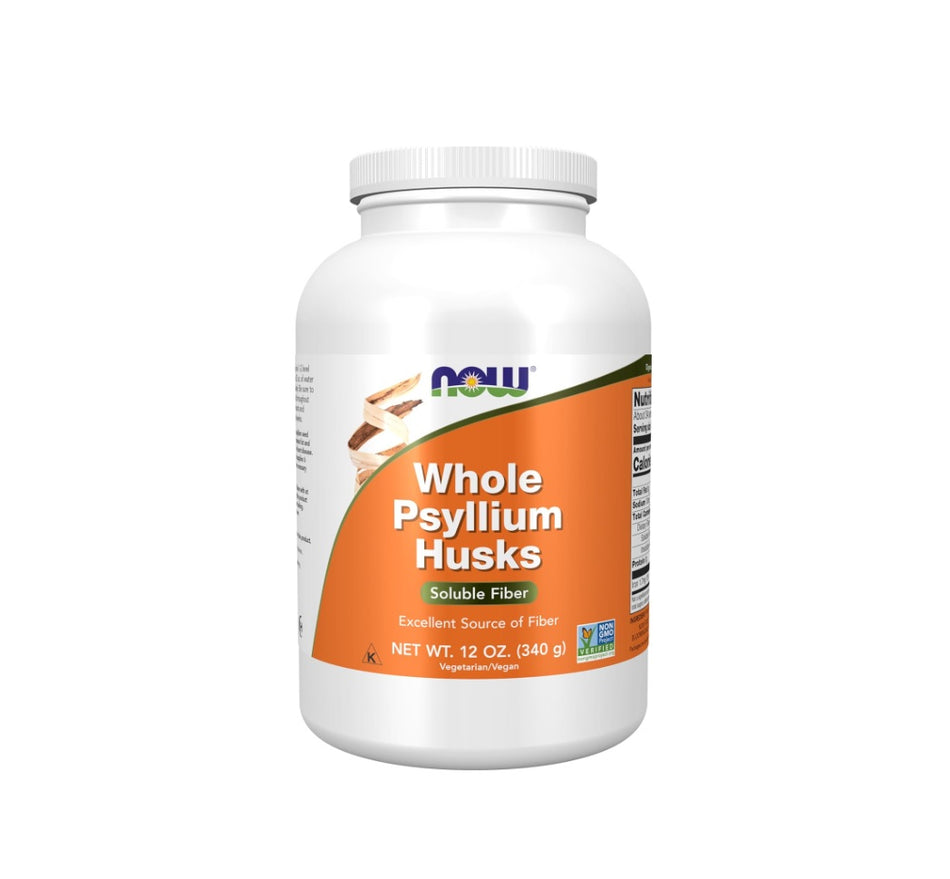 Whole Psyllium Husks, Powder - 340 grams - NOW Foods