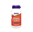 Vitamin D-3 &amp; K-2 - 120 vcaps - NOW Foods