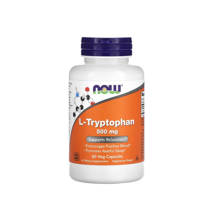 L-Tryptophan, 500mg - 60 vcaps - NOW Foods