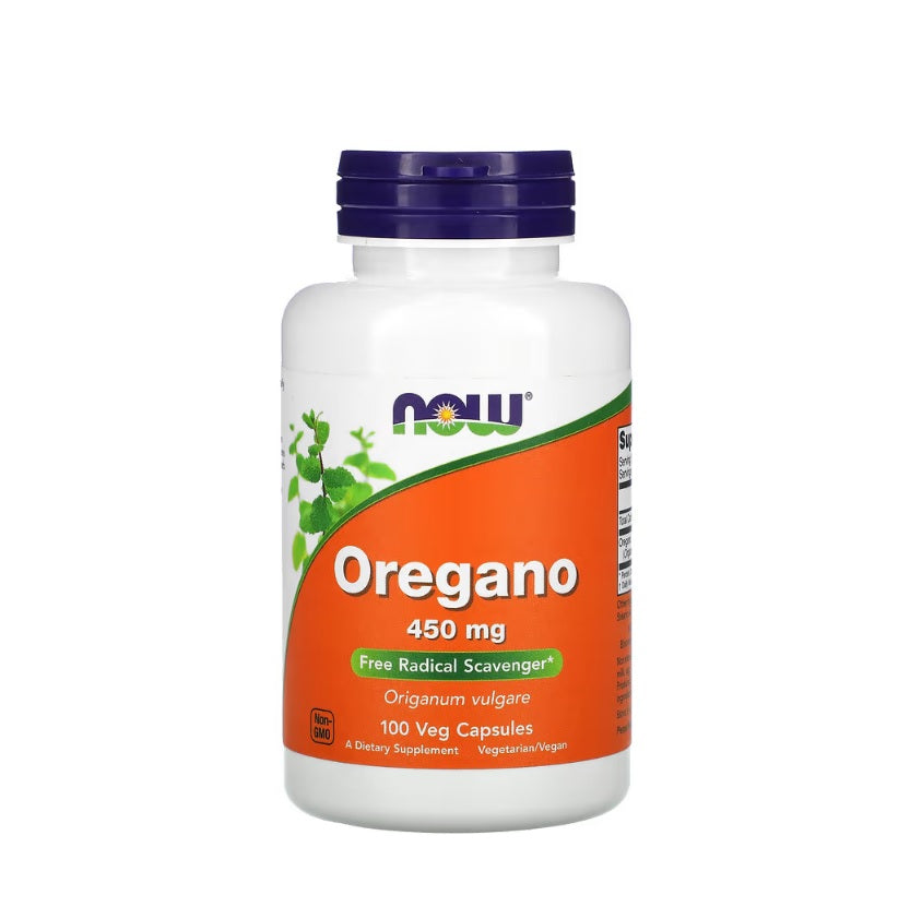 Oregano, 450mg - 100 vcaps - NOW Foods