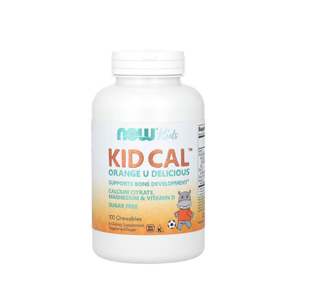 Kid Cal, Tart Orange - 100 chewables&nbsp;- NOW Foods