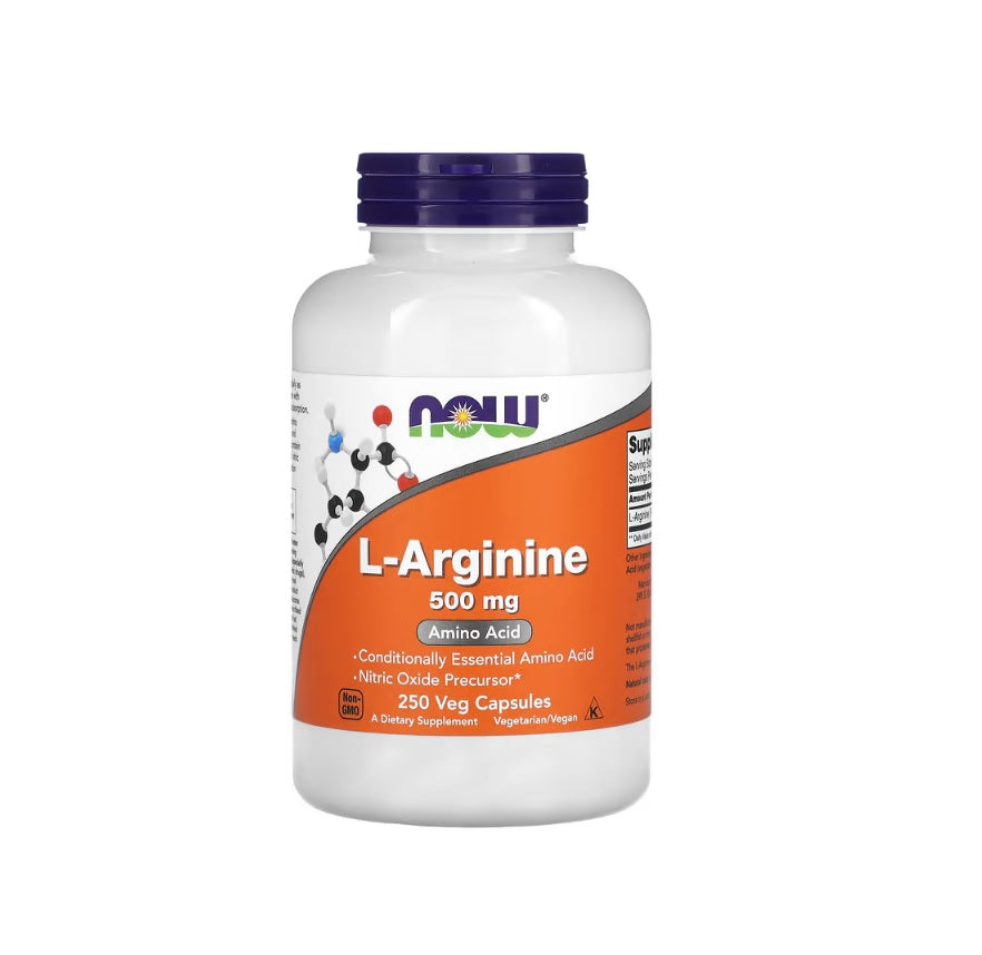 L-Arginine, 500mg - 250 caps - NOW Foods