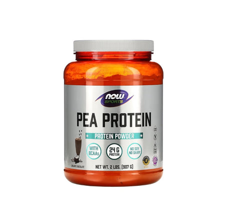 Pea Protein, Dutch Chocolate - 907 grams - NOW FOODS