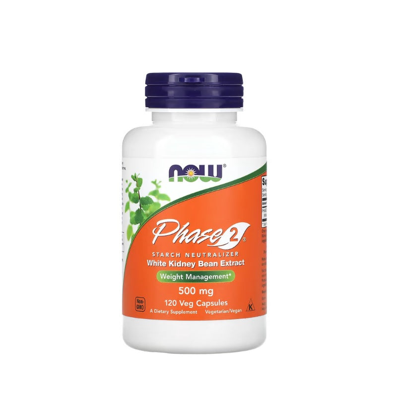 Phase 2 - White Kidney Bean Extract, 500mg - 120 vcaps - NOW Foods