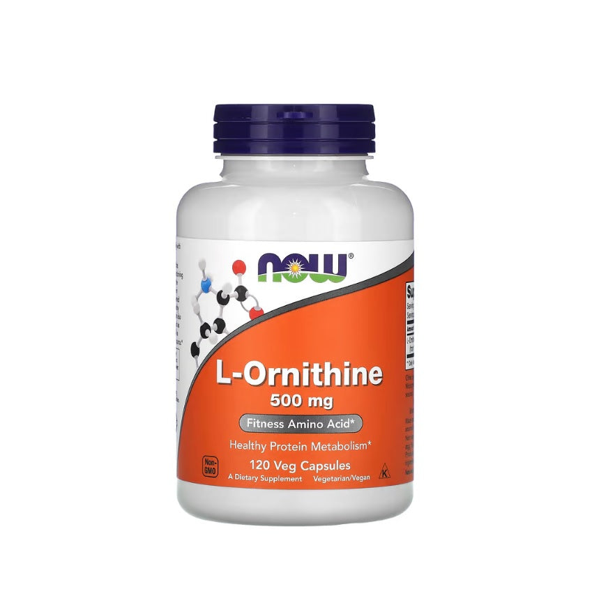 L-Ornithine, 500mg - 120 vcaps&nbsp;- NOW Foods