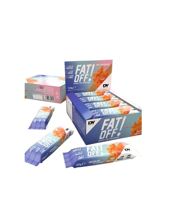 Fat Off! Whey Protein Bar, Salted Caramel - 12 x 60g