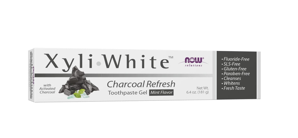 XyliWhite, Charcoal Refresh Toothpaste Gel - 181 grams - NOW Foods