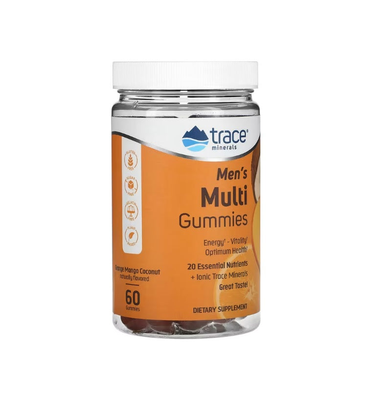 Men's Multi Gummies, Orange Mango Coconut - 60 gummies - Trace Minerals