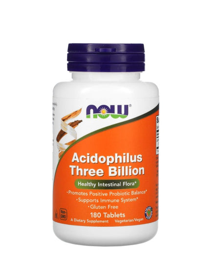 Acidophilus Three Billion - 180 tablets - NOW FOODS