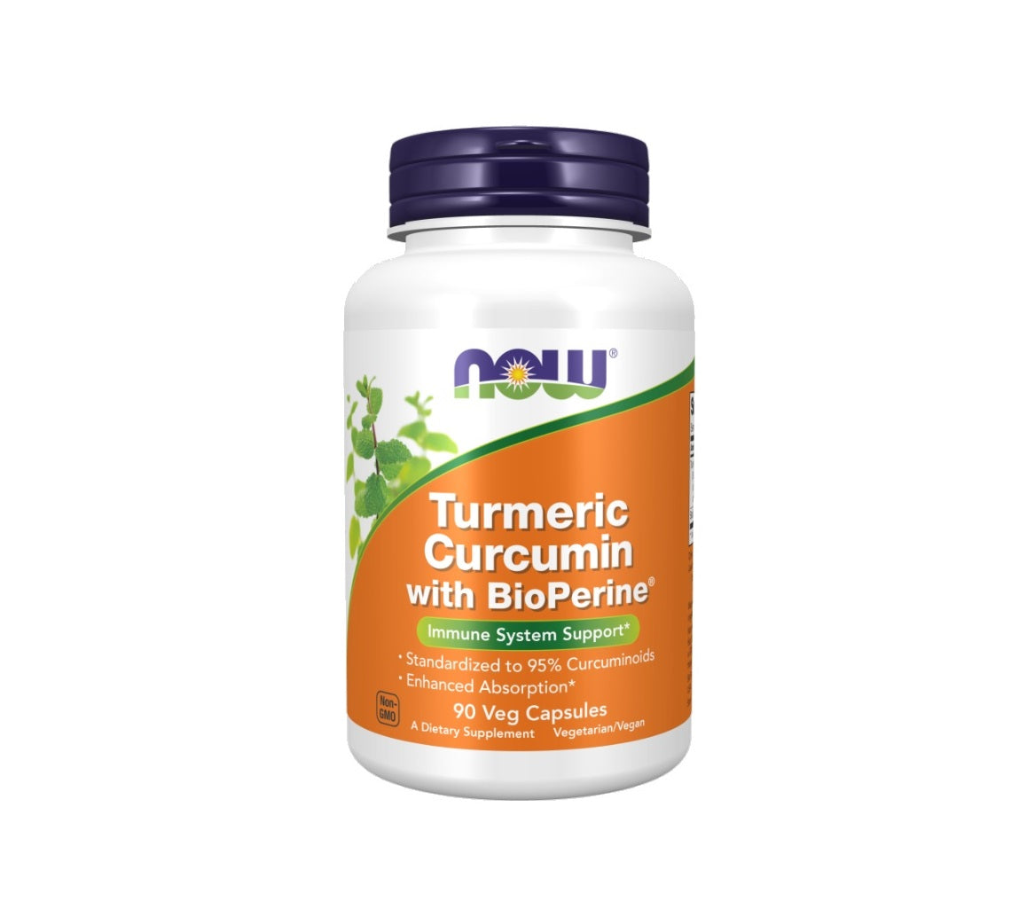 Turmeric Curcumin with BioPerine - 90 vcaps - NOW Foods