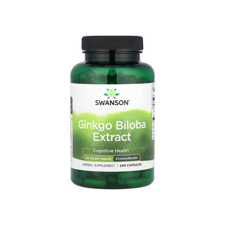 Ginkgo Biloba Extract 24%, 60mg - 240 caps - Swanson