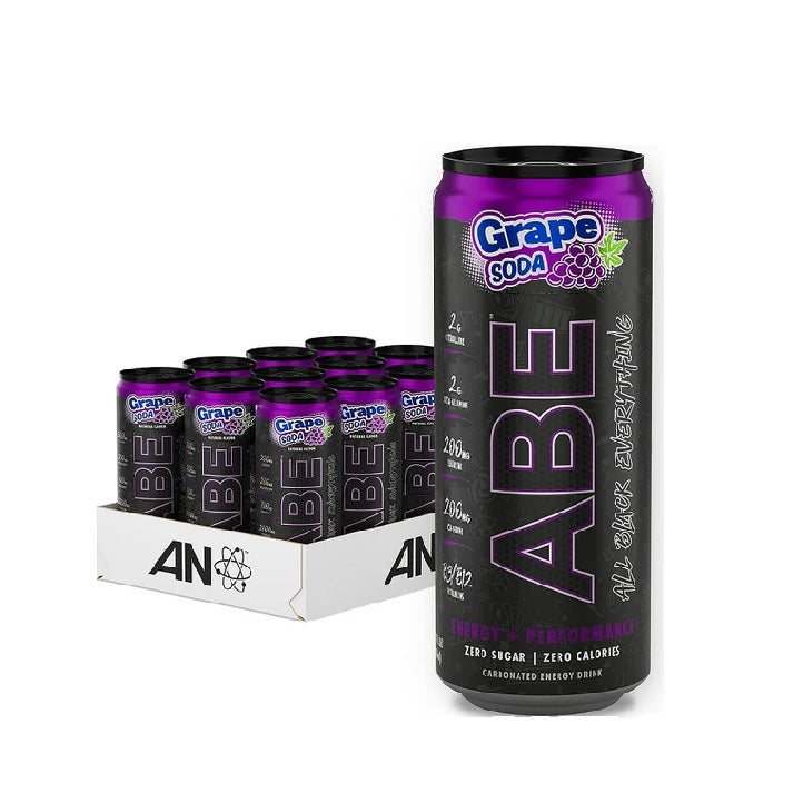 ABE Energy + Performance Cans, American Grape Soda - 24 x 330 ml. - Applied Nutrition