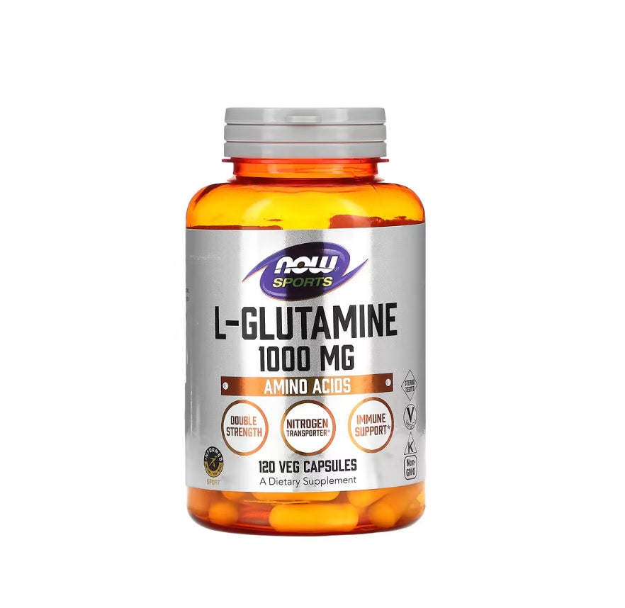 L-Glutamine, 1000mg - 120 vcaps&nbsp;- NOW Foods