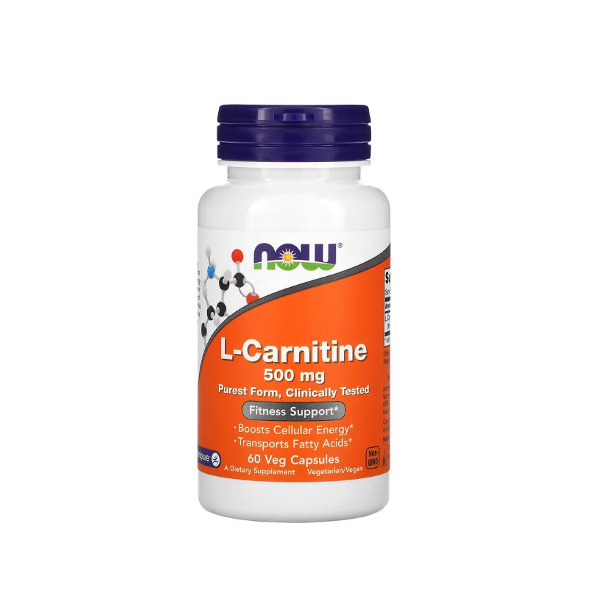 L-Carnitine, 500mg - 60 vcaps&nbsp;- NOW Foods