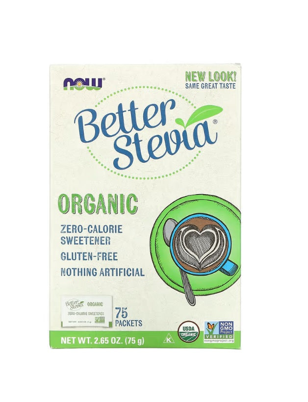 Better Stevia Packets, Organic - 75 packets - NOW Foods