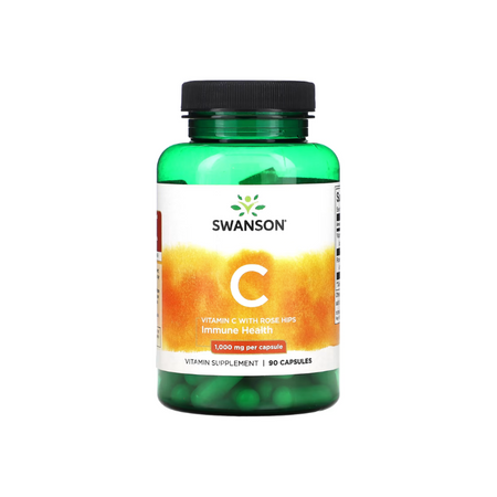 Vitamin C with Rose Hips Extract, 1000mg - 90 caps - Swanson