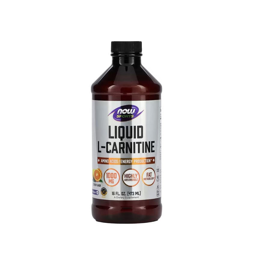 L-Carnitine Liquid, 1000mg Citrus Flavor - 473 ml.&nbsp;- NOW Foods