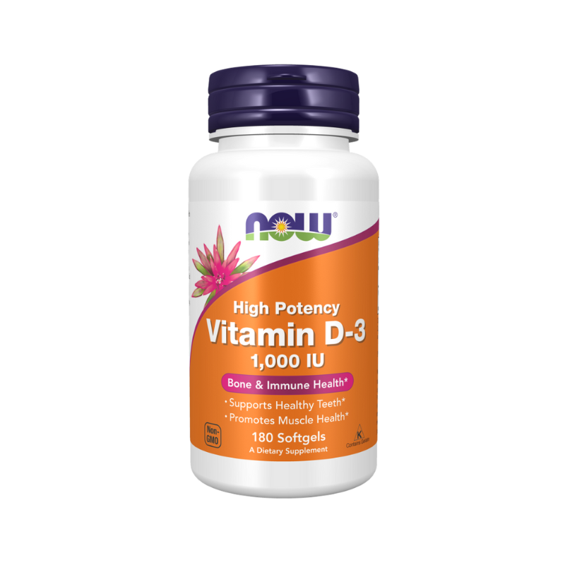 Vitamina D-3, 1000 UI - 180 cápsulas blandas