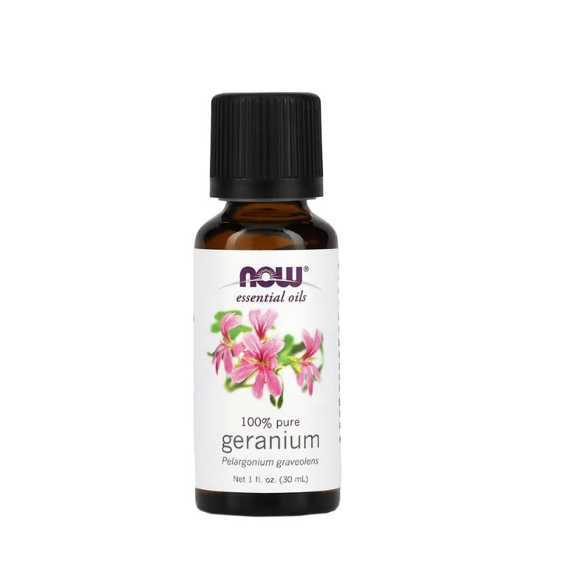 Essential Oil, Geranium Oil - 30 ml. - Now Foods