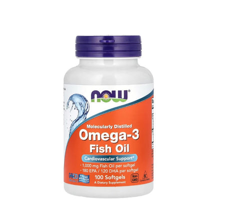 Omega-3 Molecularly Distilled - 100 softgels - NOW Foods