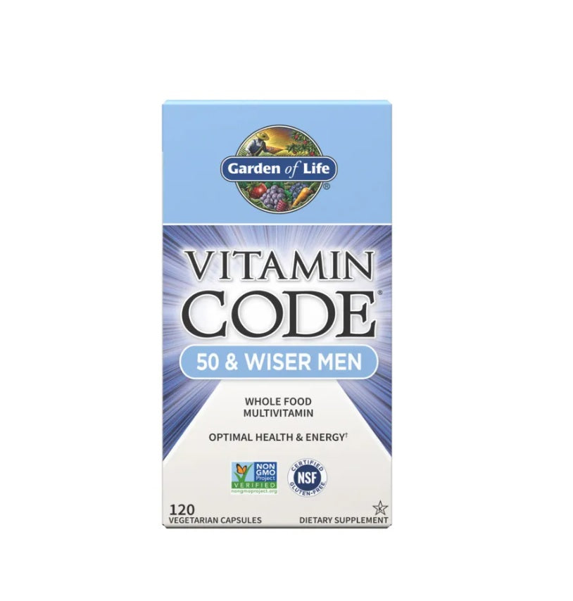 Vitamin Code 50 &amp; Wiser Men - 120 vcaps - Garden of Life