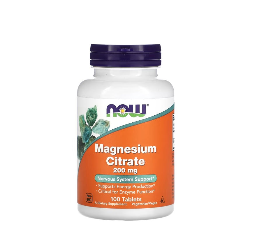 Magnesium Citrate, 200mg - 100 tablets - NOW Foods