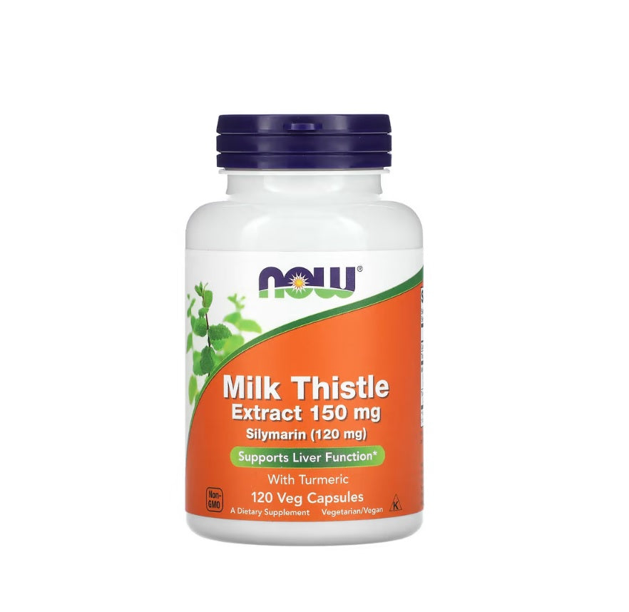 Milk Thistle Extract with Turmeric, 150mg - 120 vcaps - NOW Foods