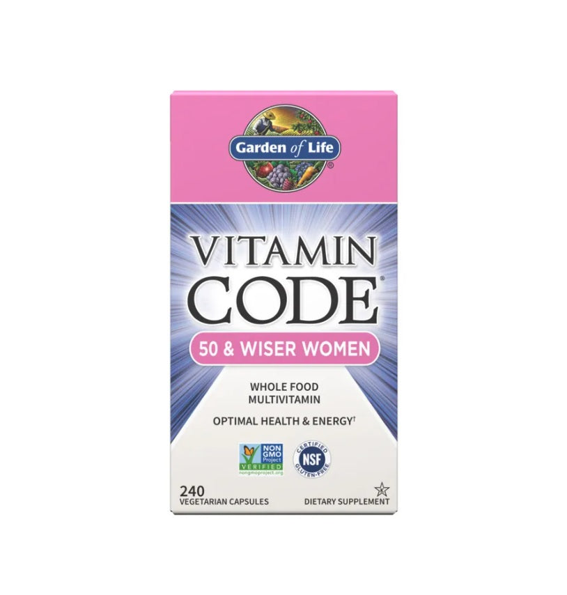 Vitamin Code 50 &amp; Wiser Women - 240 vcaps - Garden of Life