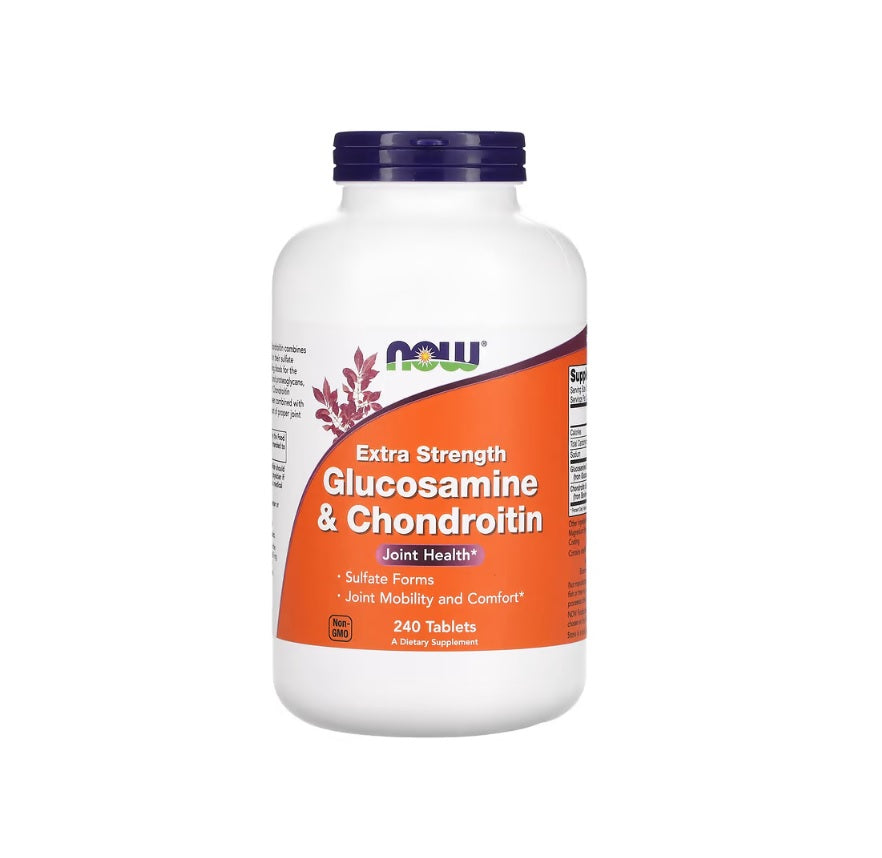 Glucosamine &amp; Chondroitin Extra Strength - 240 tablets - NOW Foods