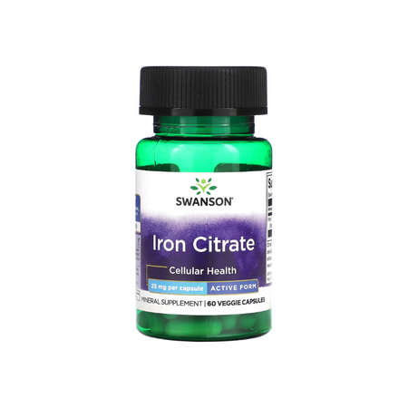 Iron Citrate, 25mg - 60 vcaps - Swanson