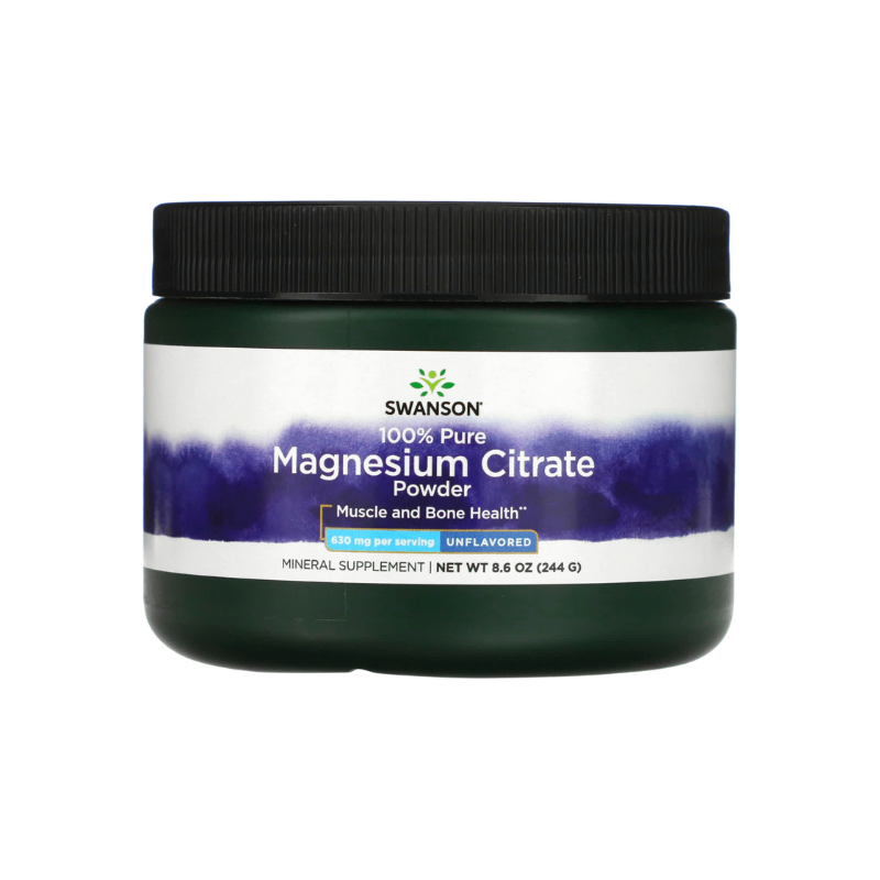 Magnesium Citrate, Powder 630mg - 244 grams - Swanson