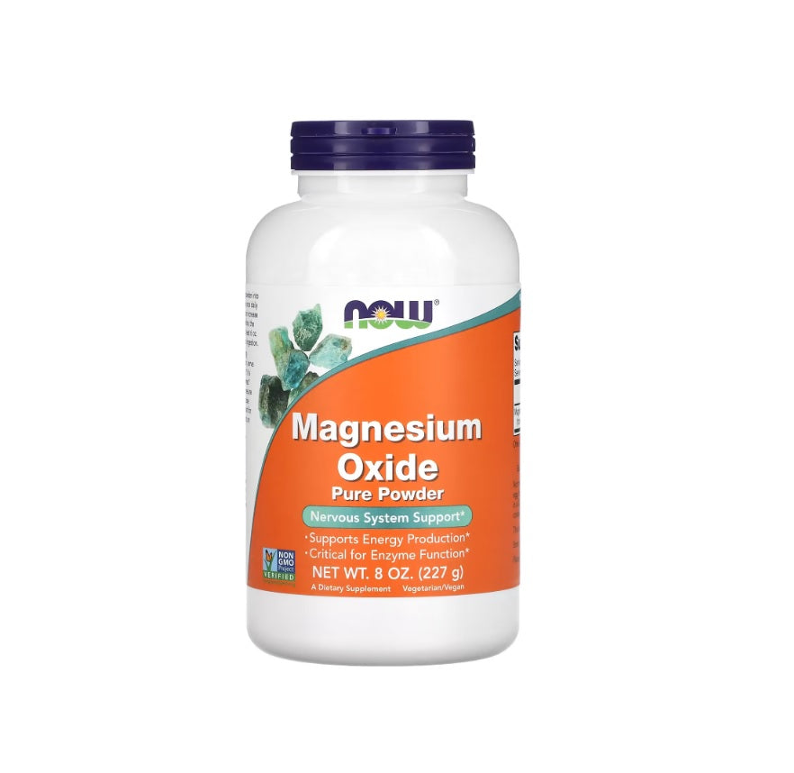 Magnesium Oxide, Pure Powder - 227 grams - NOW Foods