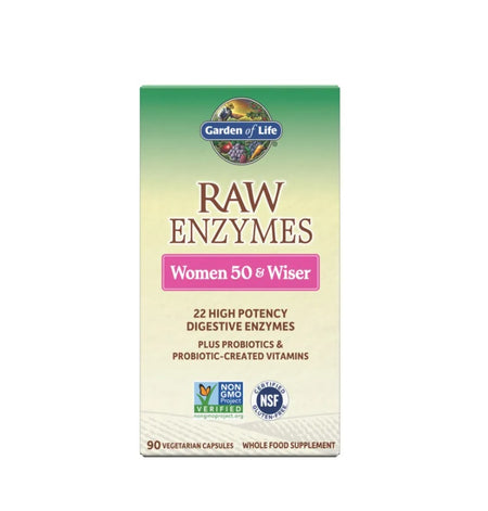 Raw Enzymes Women 50 &amp; Wiser - 90 vcaps - Garden of Life