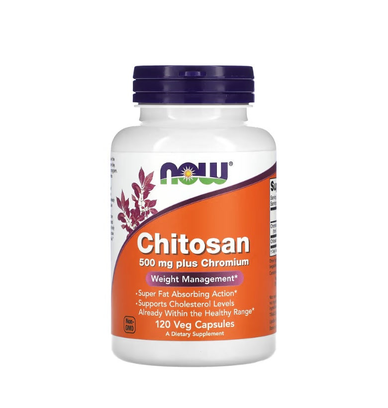 Chitosan, 500mg Plus Chromium - 120 vcaps - Now Foods