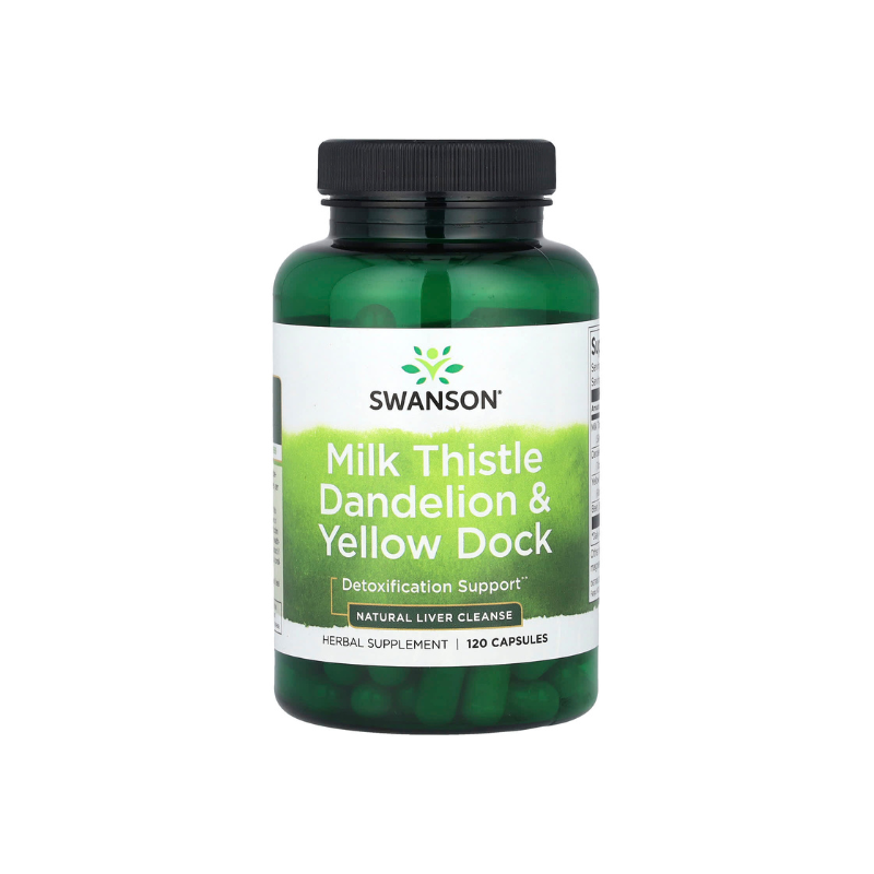 Milk Thistle Dandelion &amp; Yellow Dock - 120 caps - Swanson