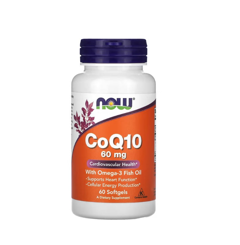 CoQ10 with Omega-3, 60mg with - 60 softgels Now Foods