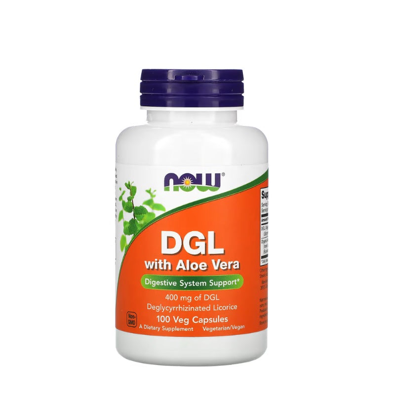 DGL with Aloe Vera - 100 vcaps - Now Foods