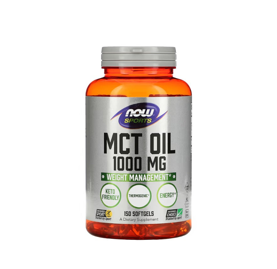 MCT Oil, 1000mg - 150 softgels - Now Foods