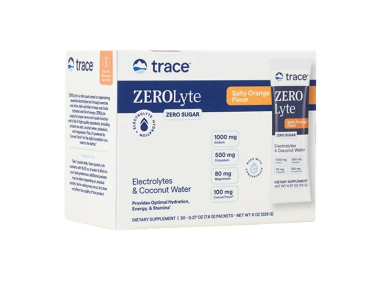 ZEROLyte, Salty Orange - 30 packets - Trace Minerals