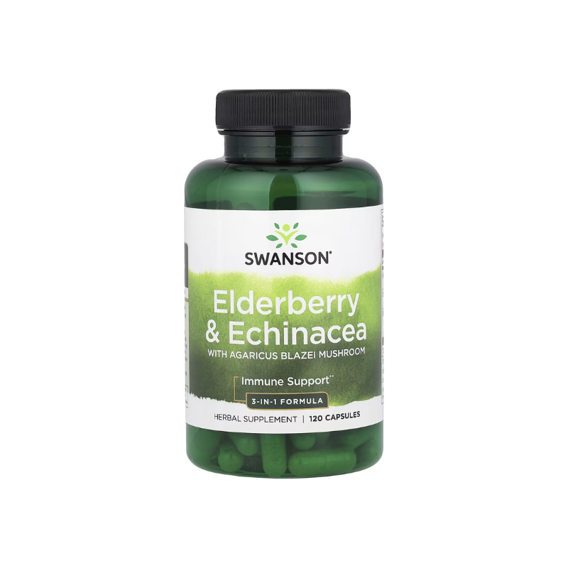 Elderberry/Agaricus/Echinacea (Immune Support) - 120 caps - Swanson