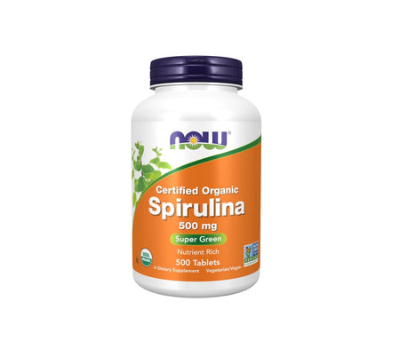 Spirulina Organic 500mg - 500 tablets - Now Foods