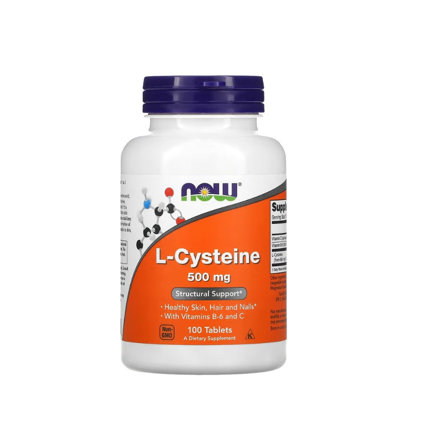 L-Cysteine, 500mg - 100 tablets&nbsp;- NOW Foods