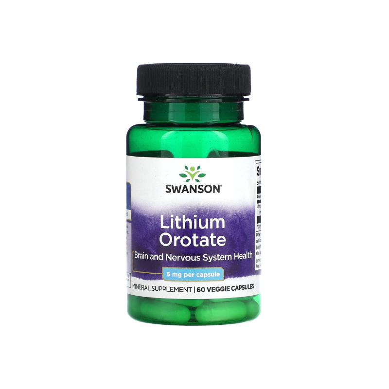 Lithium Orotate, 5mg - 60 vcaps - Swanson