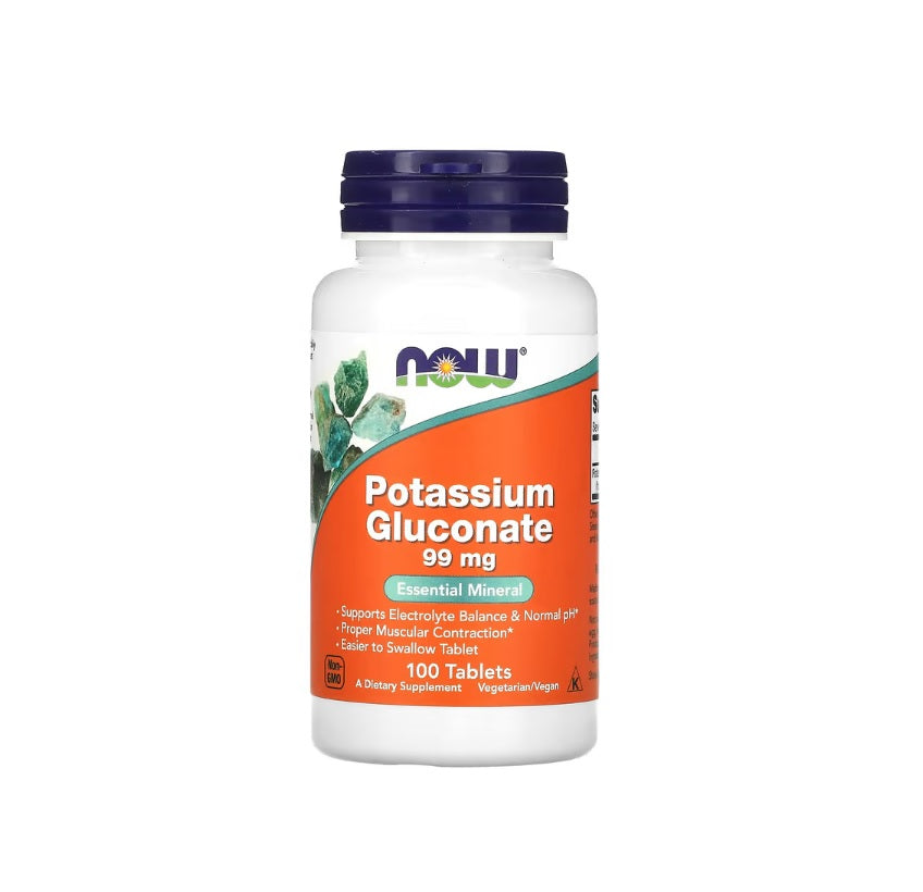 Potassium Gluconate, 99mg - 100 tablets - NOW Foods