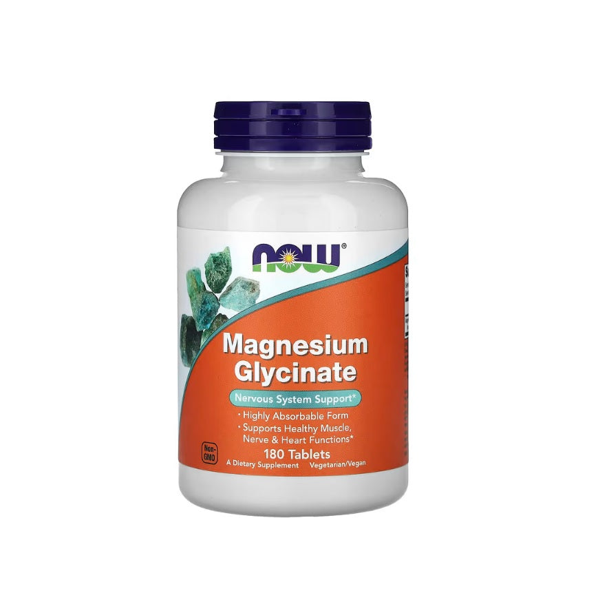 Magnesium Glycinate - 180 tablets - Now Foods