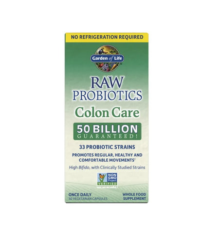 Raw Probiotics Colon Care - 30 vcaps - Garden of Life